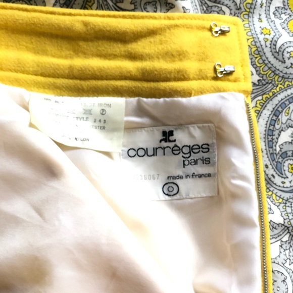 Vintage Courrèges Wool Skirt - Picture 4 of 4
